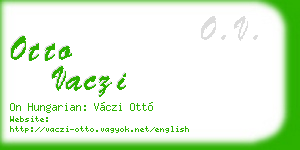 otto vaczi business card